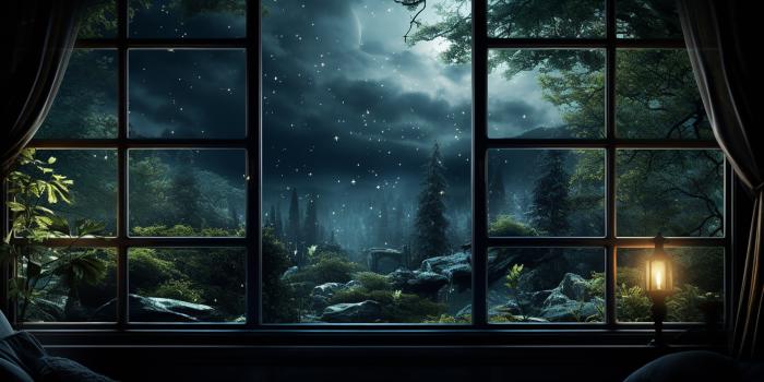 1920x1080 Rainy day window view desktop wallpaper