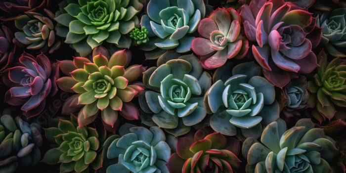1200x673 Close View Of Colorful Succulents In A