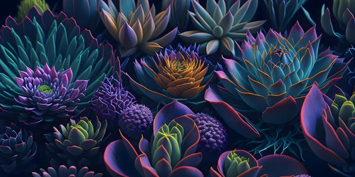 1280x741 Download Ai Generated, Succulents