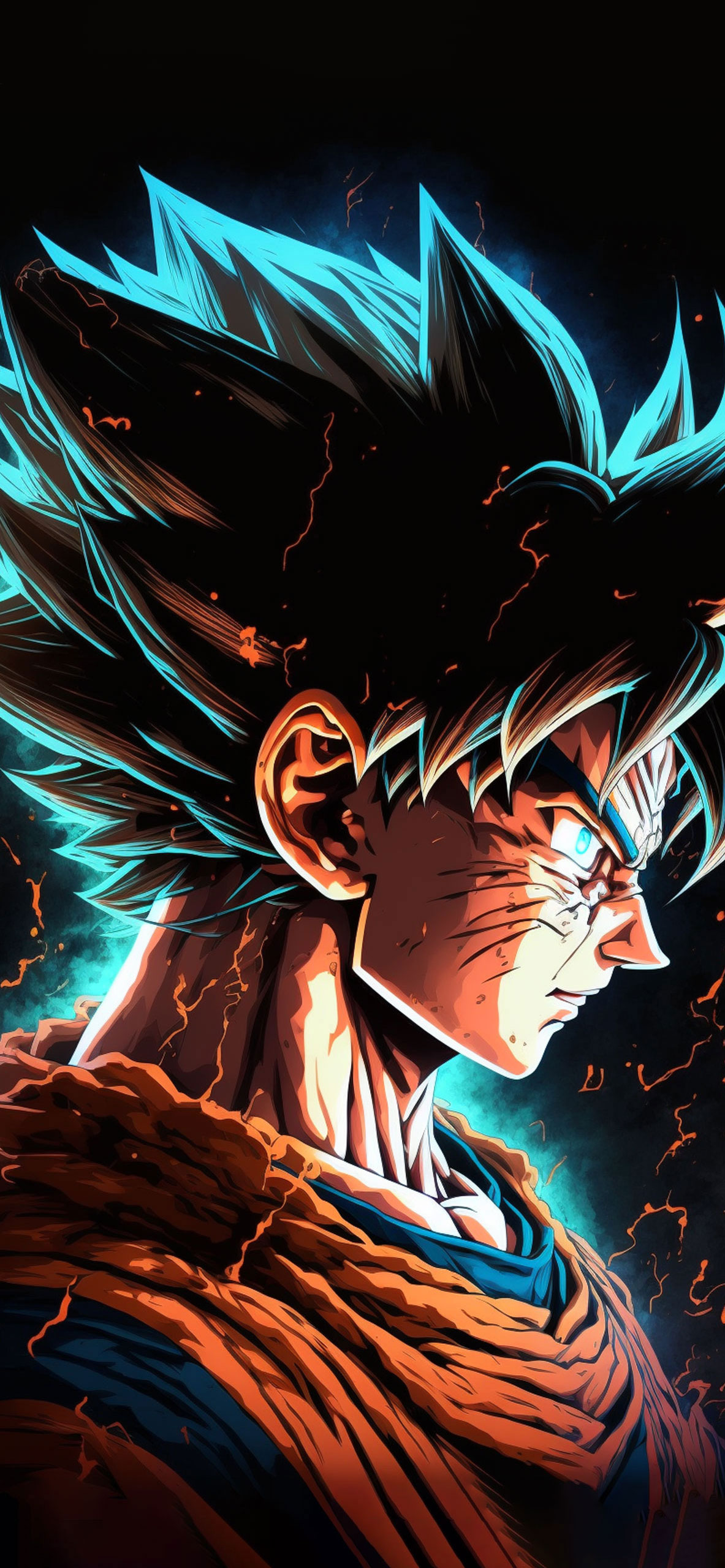 1183x2560 Dragon Ball Goku Art Wallpapers - Cool