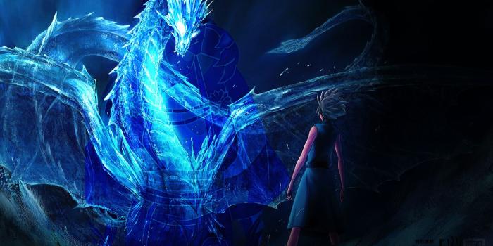 1680x1050 Majestic Blue Dragon Art