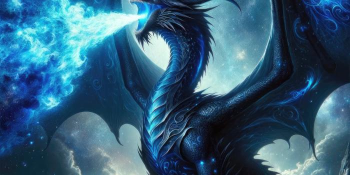 2048x2406 Blue Cosmic Dragon Download, Dragon
