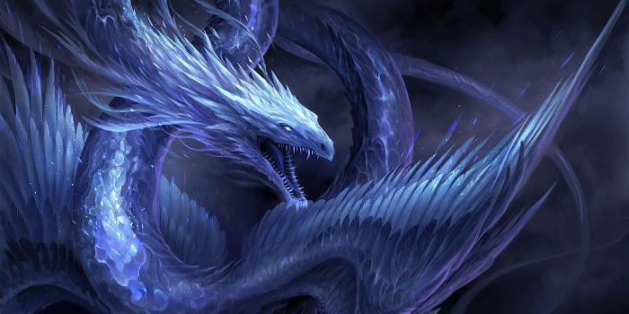 3840x2182 Blue Crystal Dragon 4k Wallpaper,HD