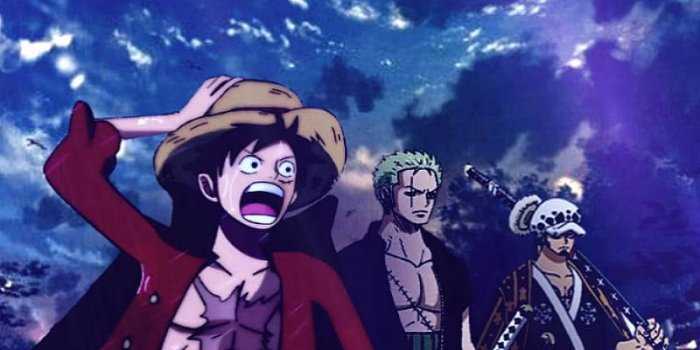 800x1421 Download free Luffy Zoro Law One Piece