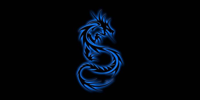 1920x1080 Download Neon Blue Dragon Wallpaper