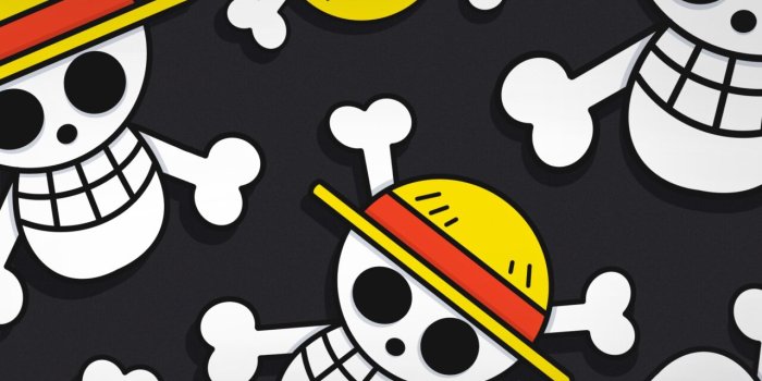 1280x2560 One Piece Straw Hat Pirates Logo Dark