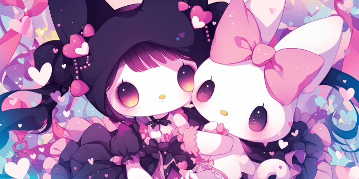 2912x1632 Onegai My Melody and Kuromi HD Anime
