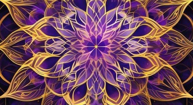 640x1607 Phone Screen Art - Sacred Geometry