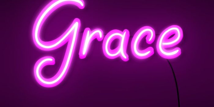 736x1592 Pink Grace Neon Sign Wallpaper | Neon