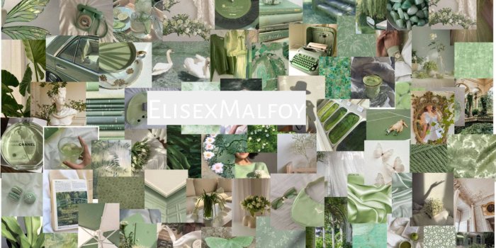 1715x970 Download Collage Pastel Green Aesthetic