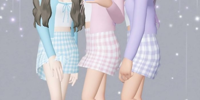 1535x1920 Download Zepeto Three Besties Wallpaper