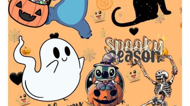 630x1280 Halloween stitch wallpaper by dinonuggs