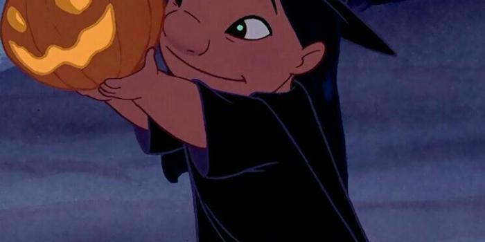 745x1280 Cute Lilo & Stitch Halloween Wallpaper