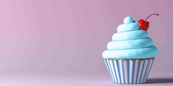 3413x1920 3D Cupcake | HD Wallpapers