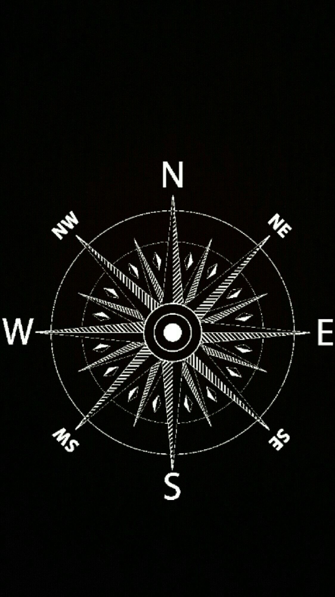 1124x2000 Compass Wallpaper for Your Phone