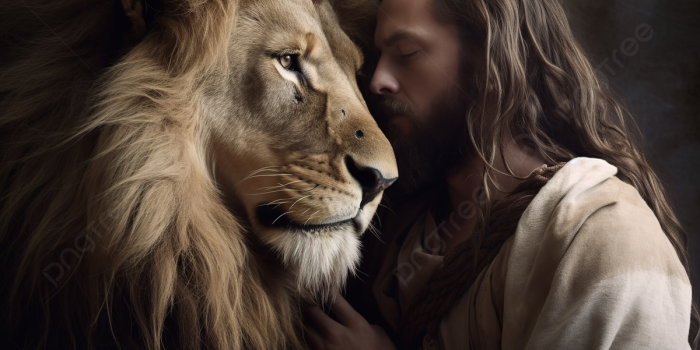 1200x673 Jesus With A Lion Hugging And Kissing