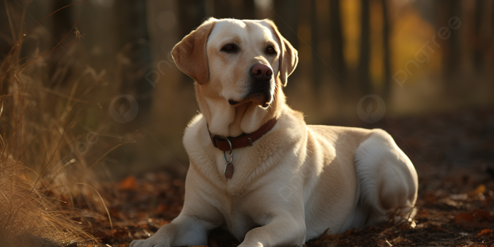 1200x673 White Labrador Retriever Is Sitting In