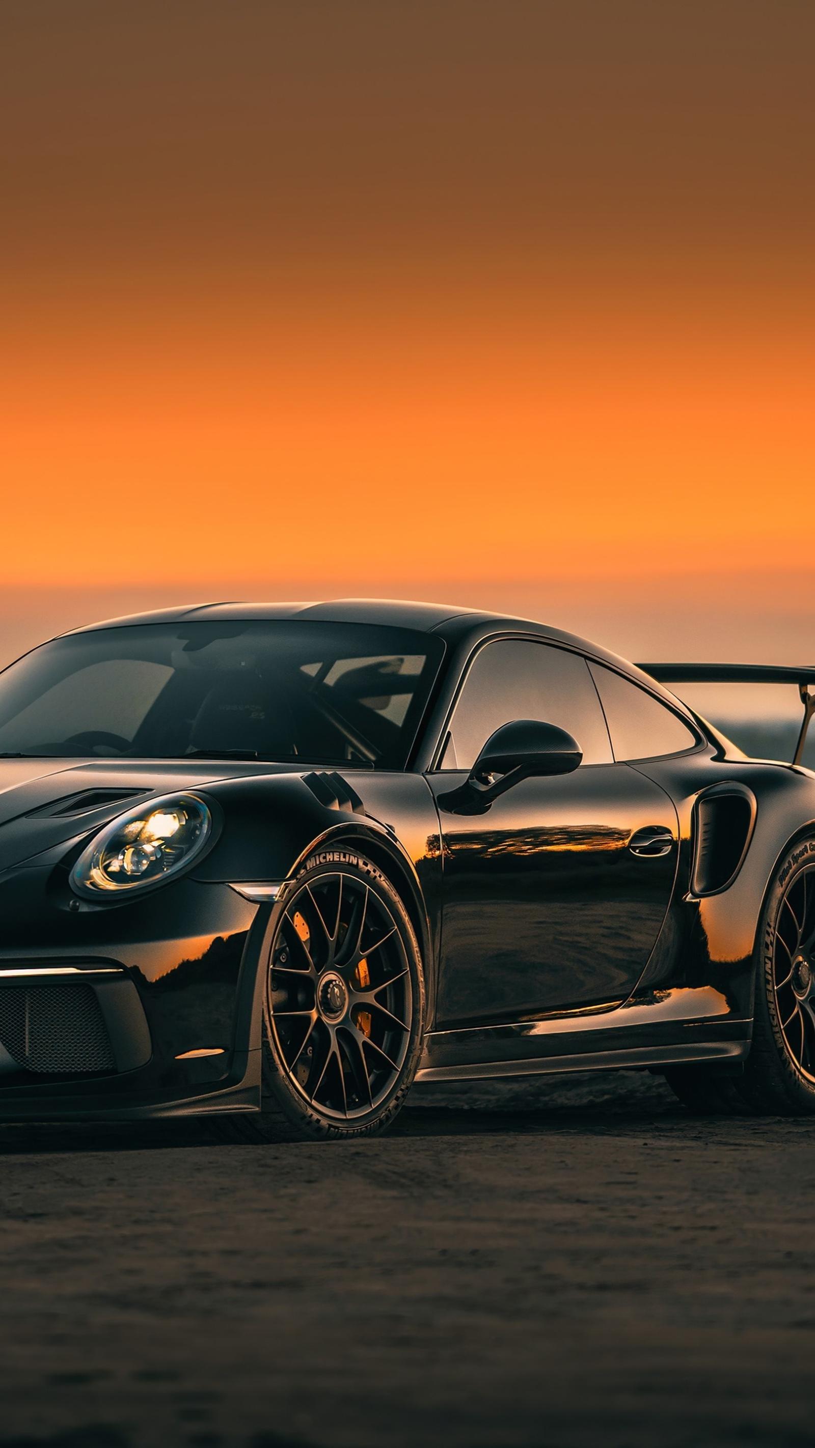 1620x2880 Black Porsche 911 GT3 Sports Car