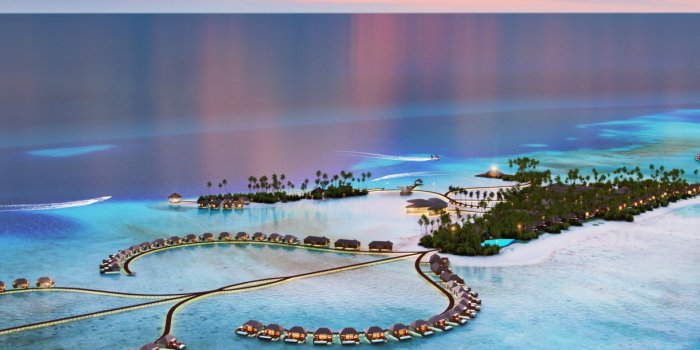 1224x1224 Wallpaper maldives, resorts, aerial