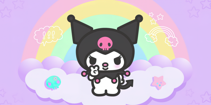 1242x2208 Kuromi Wallpaper 4K, Hello Kitty, Black