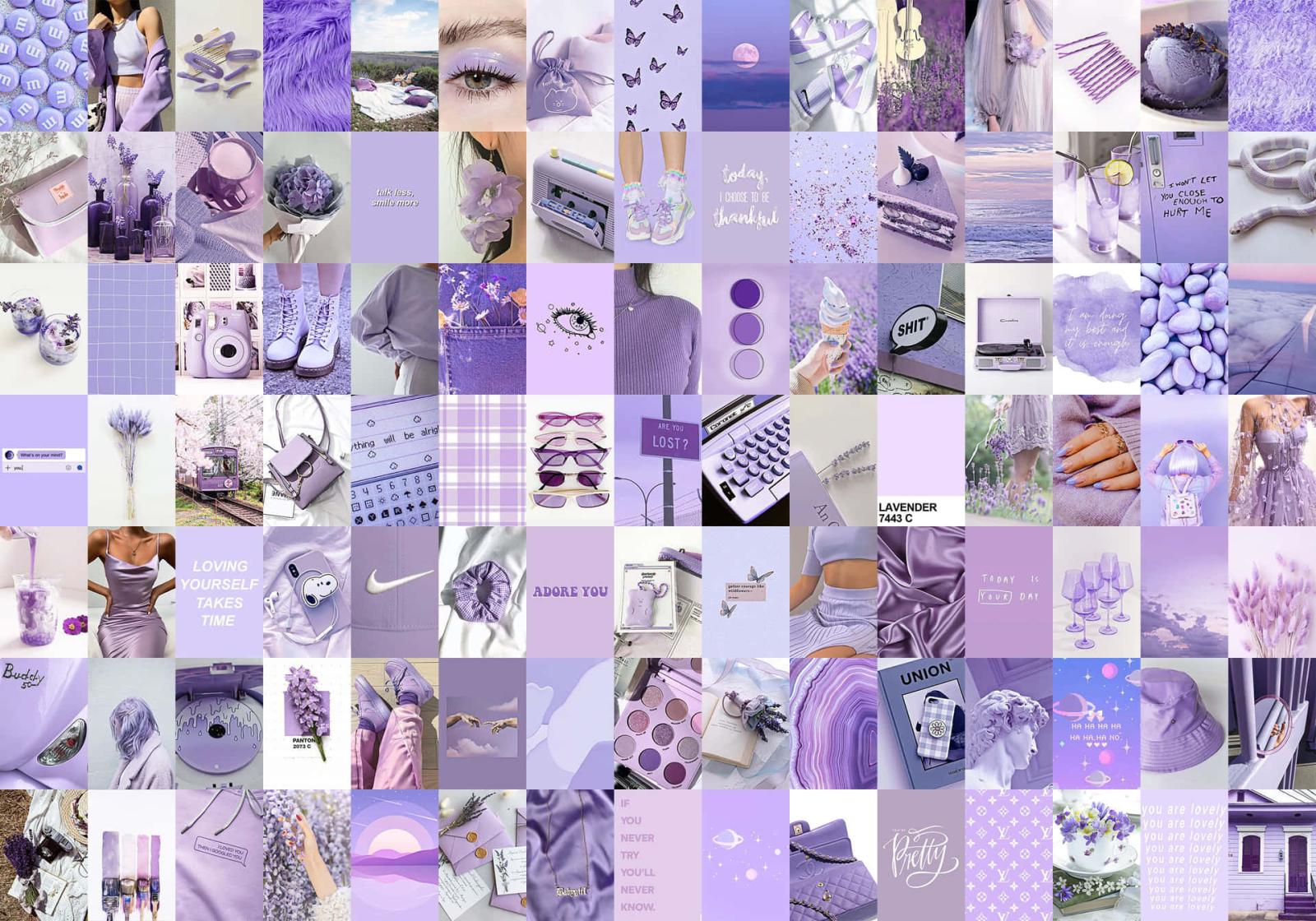 1920x1344 Purple Aesthetic Collage Wallpaper