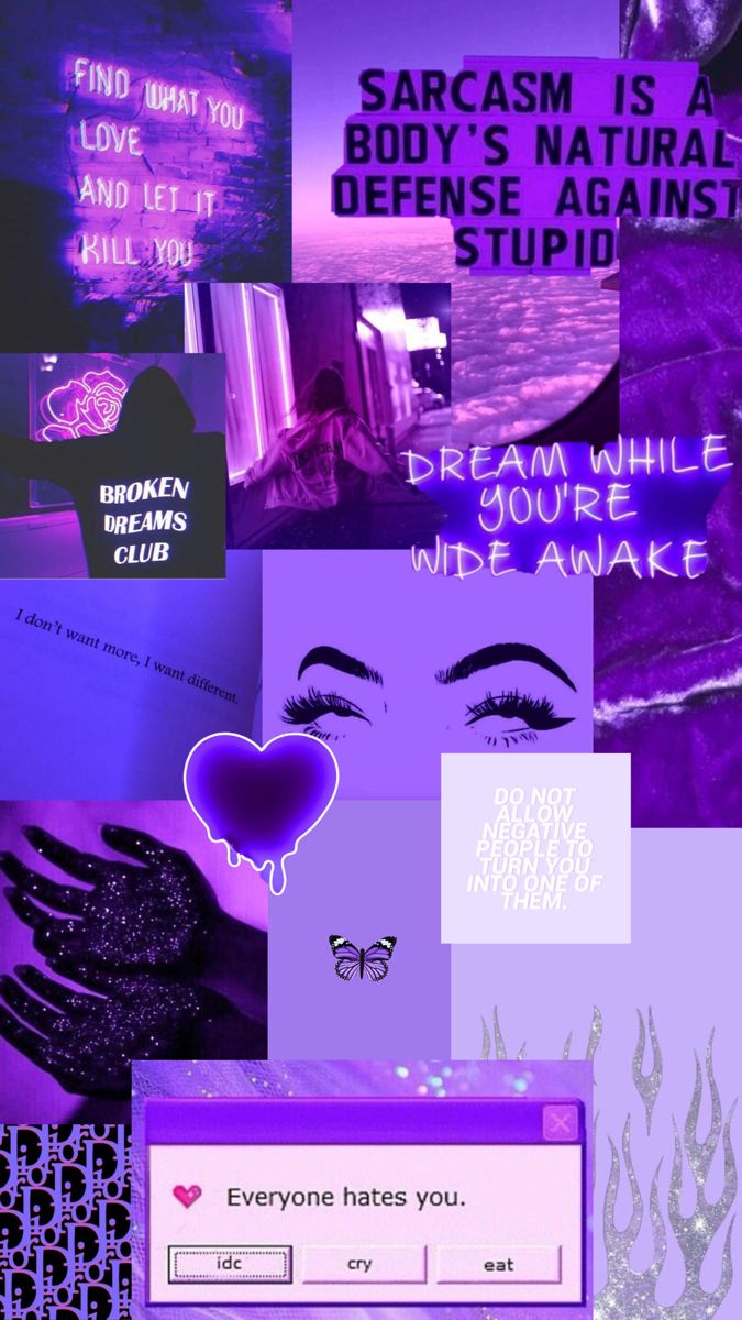 675x1200 Purple Collage iPhone Wallpaper