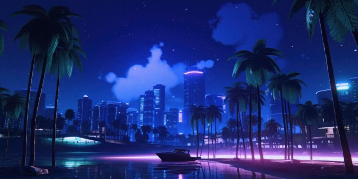 1024x768 Wallpaper gta vi, vice city game, coast