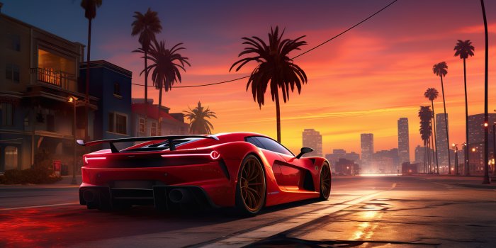 3840x2160 Wallpaper GTA 6, Vice City, fan art, 4K