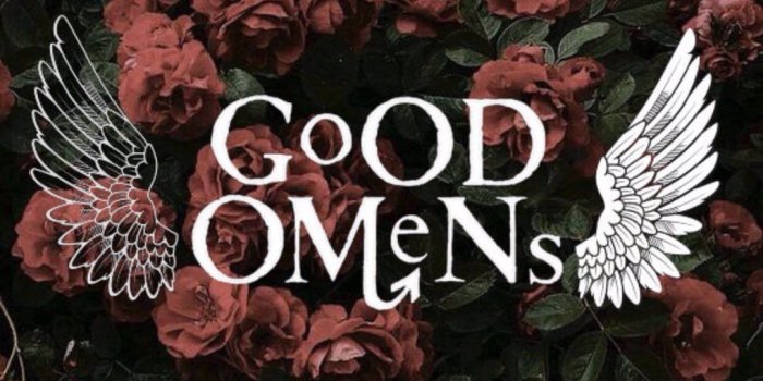 1080x1920 Download free Good Omens Floral Poster