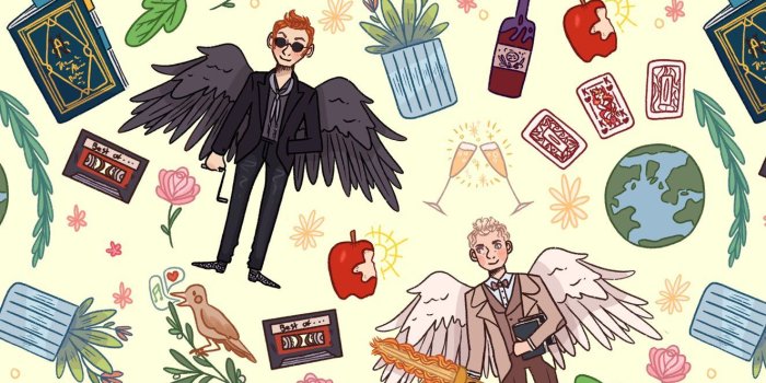 1324x2048 Cute wallpapers, Good omens book