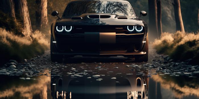 3840x2560 Black Dodge Challenger Wallpaper,HD