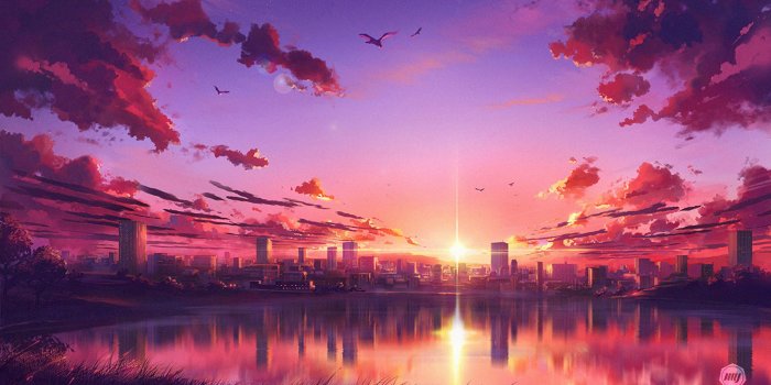 2200x1238 Anime Sunset [1920x1080] : r/wallpaper