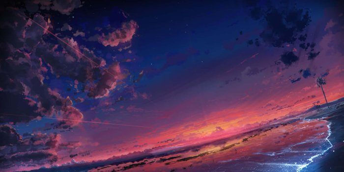 1920x1152 an anime sunset Wallpaper