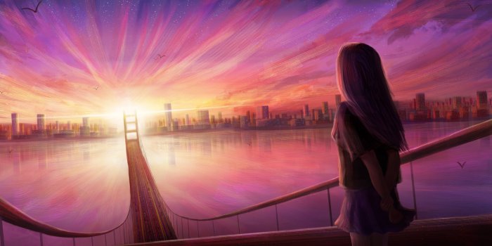 3840x2160 Anime sunset - backiee