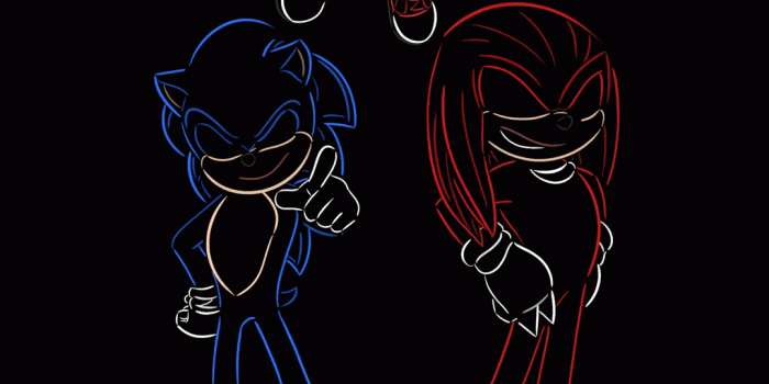 1080x1920 Sonic, Knuckles and miles (minimal