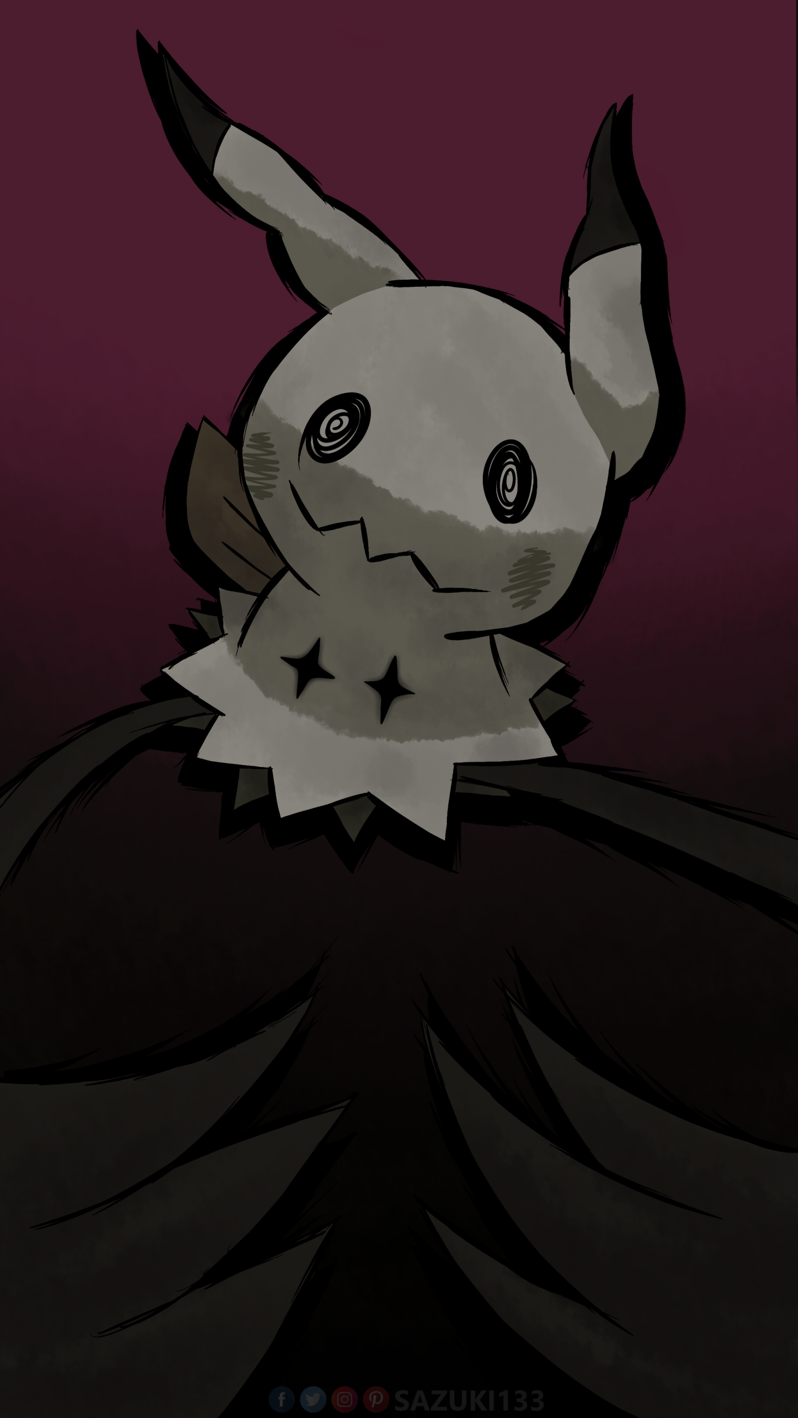 2048x3640 Dark Mimikyu Wallpaper for Your Phone
