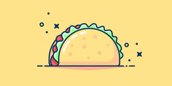 1596x1200 Taco Vector illustration with