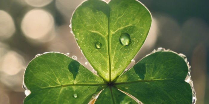 2160x3840 four leaf clover gleaming