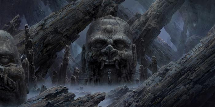 1925x1080 Dark Fantasy Temple HD Wallpaper