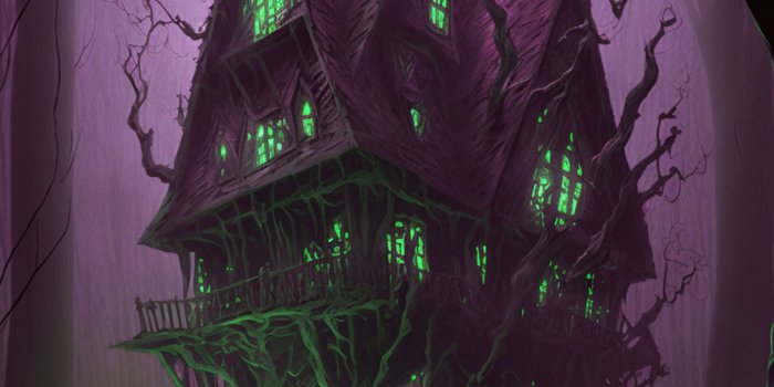 1183x2560 Witch House Forest Aesthetic Wallpaper