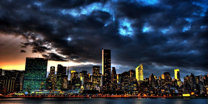 1920x1080 cityscape at dusk