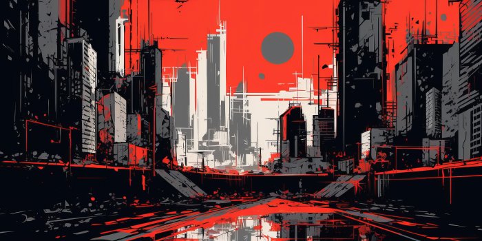 3840x2160 Red Cityscapes in 4K [3840x2160] by a.i