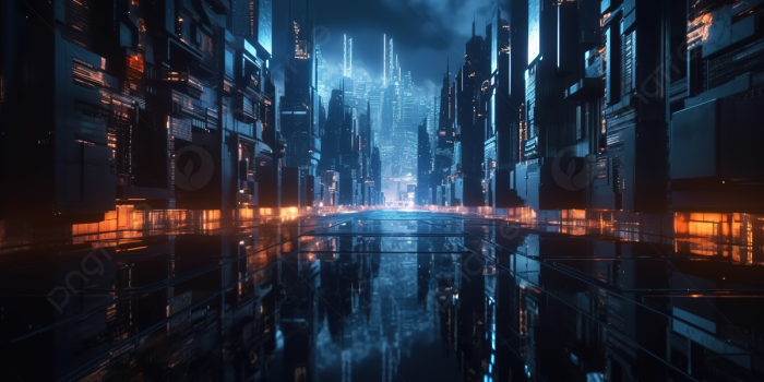 1200x673 Futuristic Cyber Cityscape Glowing
