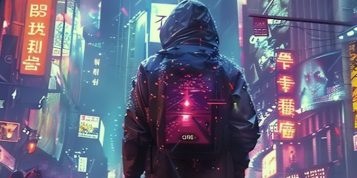 738x1600 Illuminated Cyberpunk Cityscape