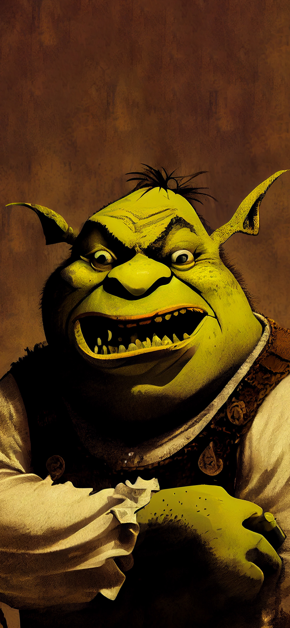1183x2560 Angry Shrek Art Wallpapers - Shrek