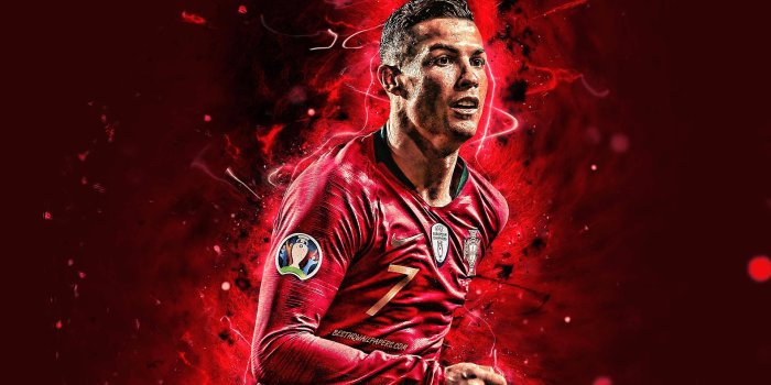 1920x1200 Cr7 Glowing Red Jersey Wallpaper