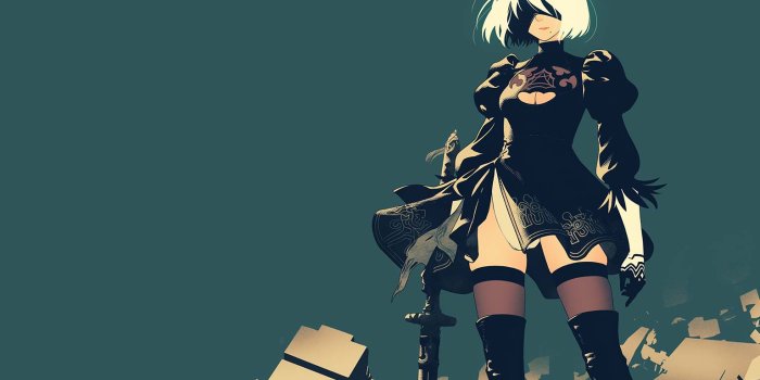 1536x864 Nier Automata 2B Desktop Wallpaper