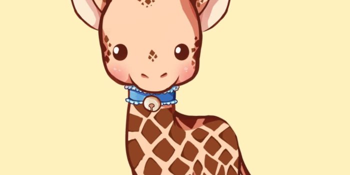 1080x1920 Cute Cartoon Animal Giraffe Wallpaper