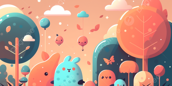 1200x914 Tree Cute Little Animal Cloud Cartoon