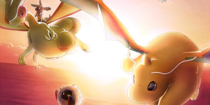 1920x1080 Download free Dragonite In Sunset